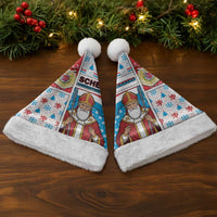 Luxembourg Christmas Santa Hat Kleeschen With Xmas Patterns - Wonder Print Shop
