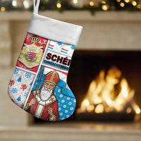 Luxembourg Christmas Stocking Kleeschen With Xmas Patterns - Wonder Print Shop