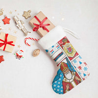 Luxembourg Christmas Stocking Kleeschen With Xmas Patterns - Wonder Print Shop