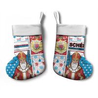 Luxembourg Christmas Stocking Kleeschen With Xmas Patterns - Wonder Print Shop