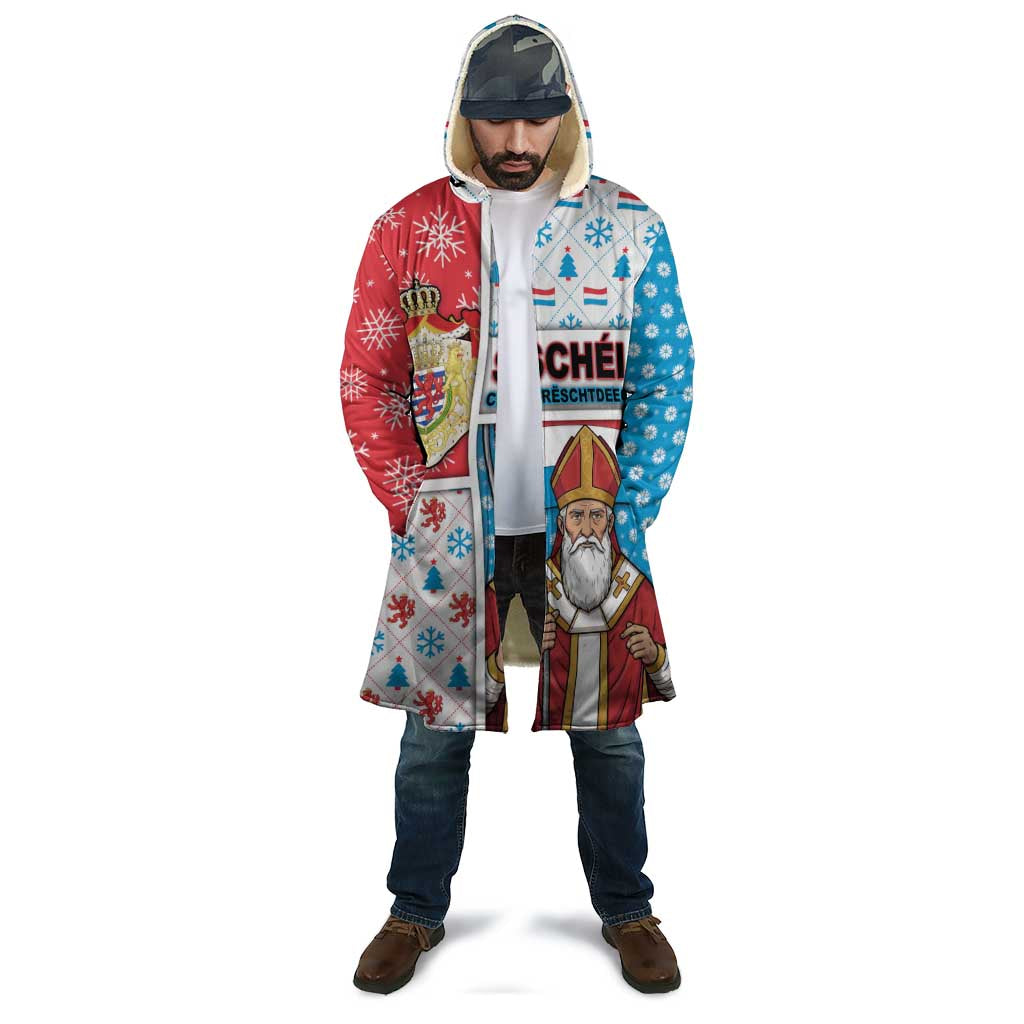 Luxembourg Christmas Cloak Kleeschen With Xmas Patterns - Wonder Print Shop
