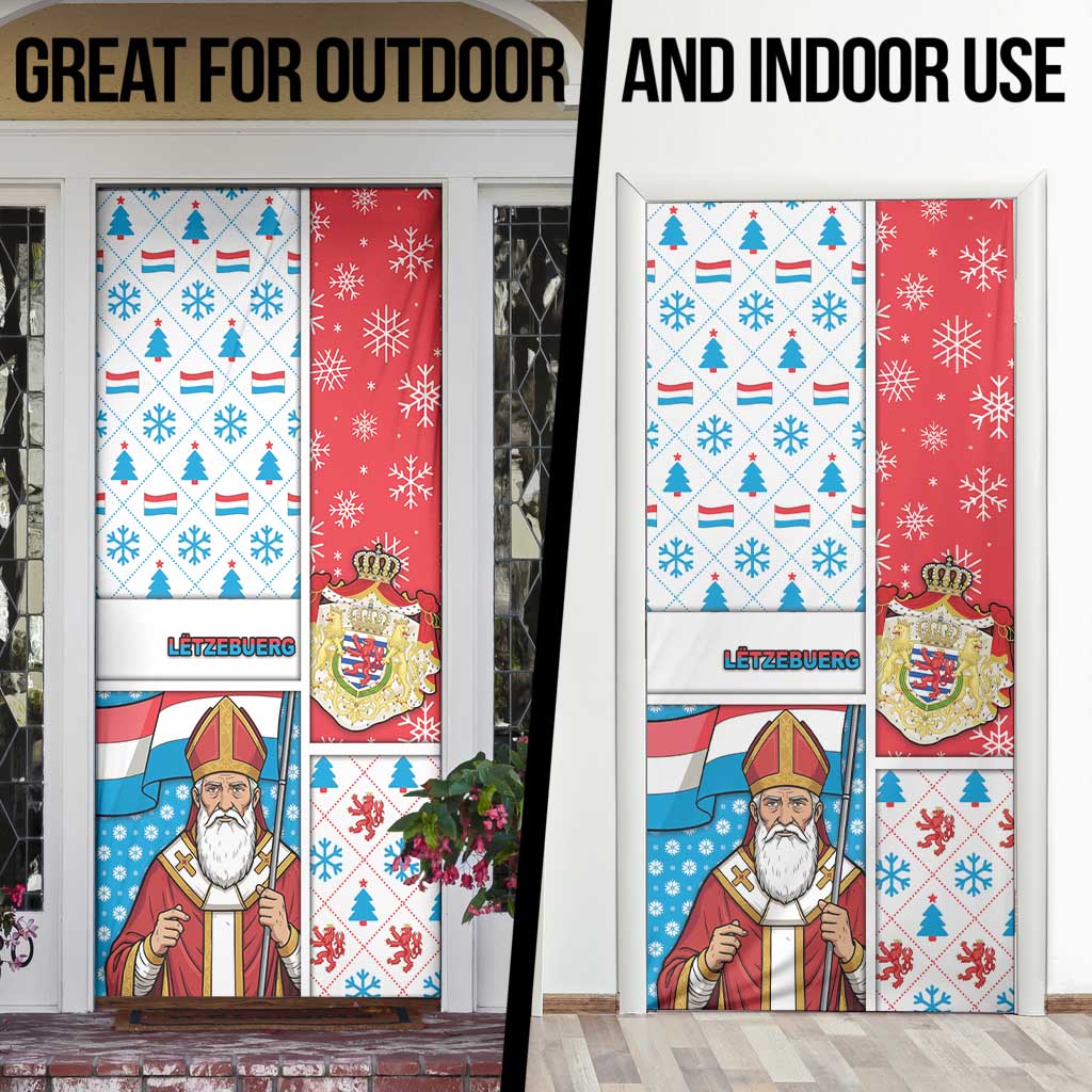 Luxembourg Christmas Door Cover Kleeschen With Xmas Patterns - Wonder Print Shop