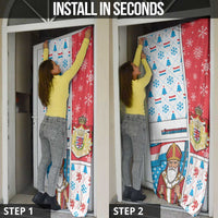 Luxembourg Christmas Door Cover Kleeschen With Xmas Patterns - Wonder Print Shop