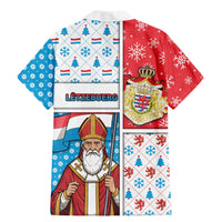 Luxembourg Christmas Family Matching Mermaid Dress and Hawaiian Shirt Kleeschen With Xmas Patterns - Wonder Print Shop