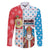 Luxembourg Christmas Family Matching Mermaid Dress and Hawaiian Shirt Kleeschen With Xmas Patterns - Wonder Print Shop