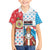 Luxembourg Christmas Family Matching Off The Shoulder Long Sleeve Dress and Hawaiian Shirt Kleeschen With Xmas Patterns - Wonder Print Shop