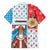 Luxembourg Christmas Family Matching Off Shoulder Maxi Dress and Hawaiian Shirt Kleeschen With Xmas Patterns - Wonder Print Shop