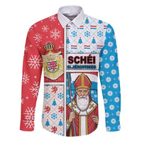 Luxembourg Christmas Family Matching Puletasi and Hawaiian Shirt Kleeschen With Xmas Patterns - Wonder Print Shop