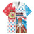 Luxembourg Christmas Family Matching Short Sleeve Bodycon Dress and Hawaiian Shirt Kleeschen With Xmas Patterns - Wonder Print Shop