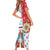 Luxembourg Christmas Family Matching Short Sleeve Bodycon Dress and Hawaiian Shirt Kleeschen With Xmas Patterns - Wonder Print Shop