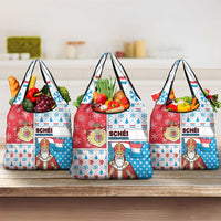 Luxembourg Christmas Grocery Bag Kleeschen With Xmas Patterns - Wonder Print Shop