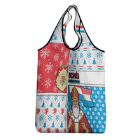 Luxembourg Christmas Grocery Bag Kleeschen With Xmas Patterns - Wonder Print Shop