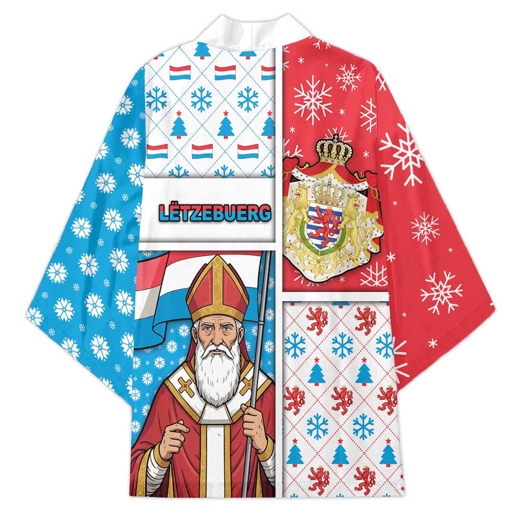 Luxembourg Christmas Kimono Kleeschen With Xmas Patterns - Wonder Print Shop
