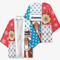 Luxembourg Christmas Kimono Kleeschen With Xmas Patterns - Wonder Print Shop