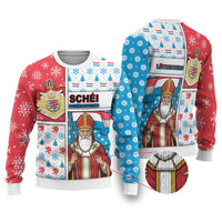 Luxembourg Christmas Ugly Christmas Sweater Kleeschen With Xmas Patterns - Wonder Print Shop