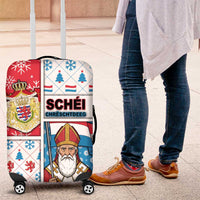 Luxembourg Christmas Luggage Cover Kleeschen With Xmas Patterns - Wonder Print Shop