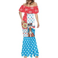 Luxembourg Christmas Mermaid Dress Kleeschen With Xmas Patterns - Wonder Print Shop