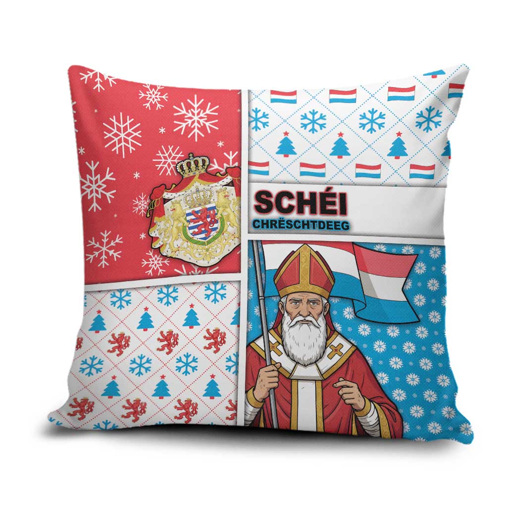 Luxembourg Christmas Pillow Cover Kleeschen With Xmas Patterns - Wonder Print Shop