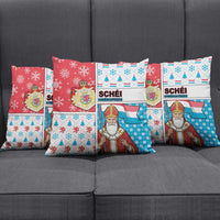 Luxembourg Christmas Pillow Cover Kleeschen With Xmas Patterns - Wonder Print Shop