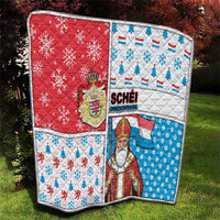 Luxembourg Christmas Quilt Kleeschen With Xmas Patterns - Wonder Print Shop