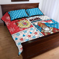 Luxembourg Christmas Quilt Bed Set Kleeschen With Xmas Patterns - Wonder Print Shop
