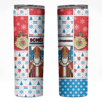 Luxembourg Christmas Skinny Tumbler Kleeschen With Xmas Patterns - Wonder Print Shop