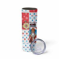 Luxembourg Christmas Skinny Tumbler Kleeschen With Xmas Patterns - Wonder Print Shop