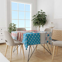 Luxembourg Christmas Tablecloth Kleeschen With Xmas Patterns - Wonder Print Shop