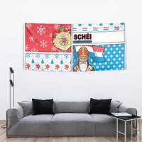 Luxembourg Christmas Tapestry Kleeschen With Xmas Patterns - Wonder Print Shop