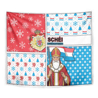 Luxembourg Christmas Tapestry Kleeschen With Xmas Patterns - Wonder Print Shop