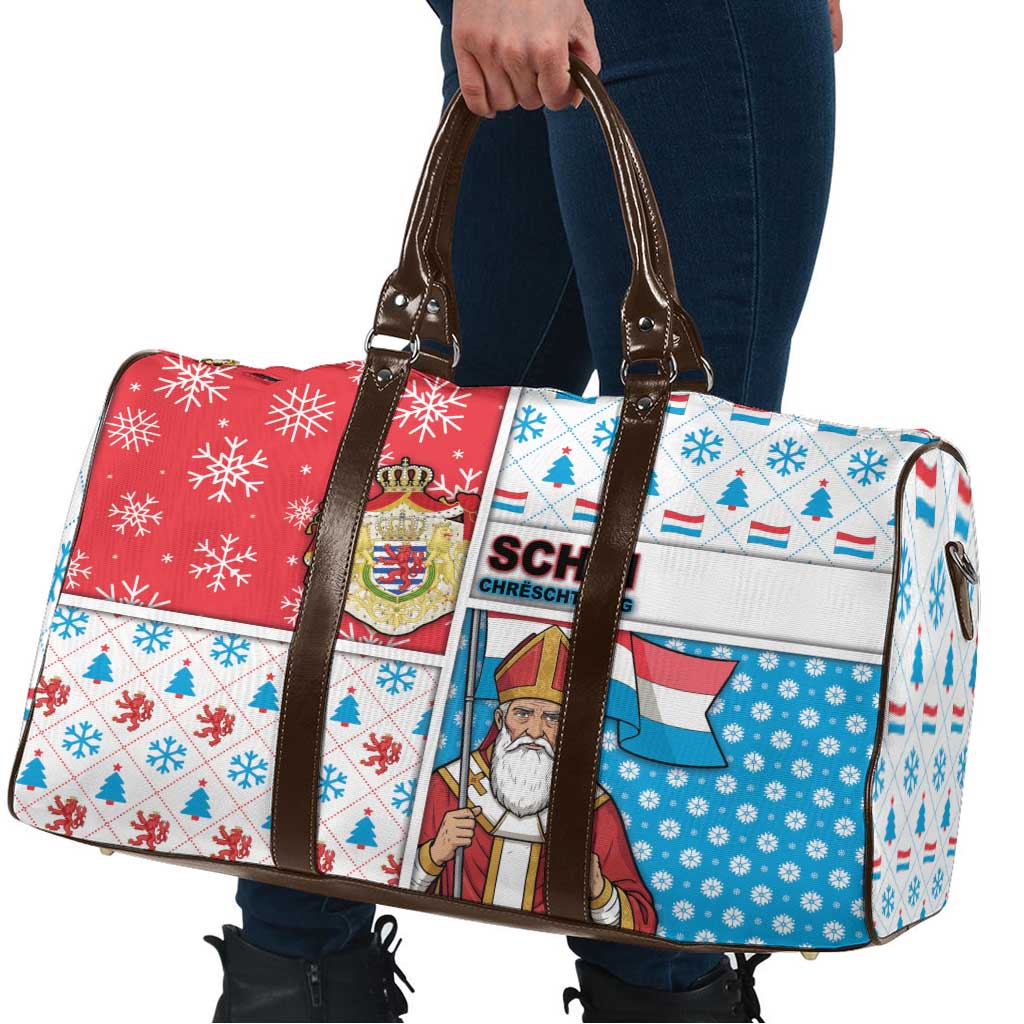 Luxembourg Christmas Travel Bag Kleeschen With Xmas Patterns - Wonder Print Shop