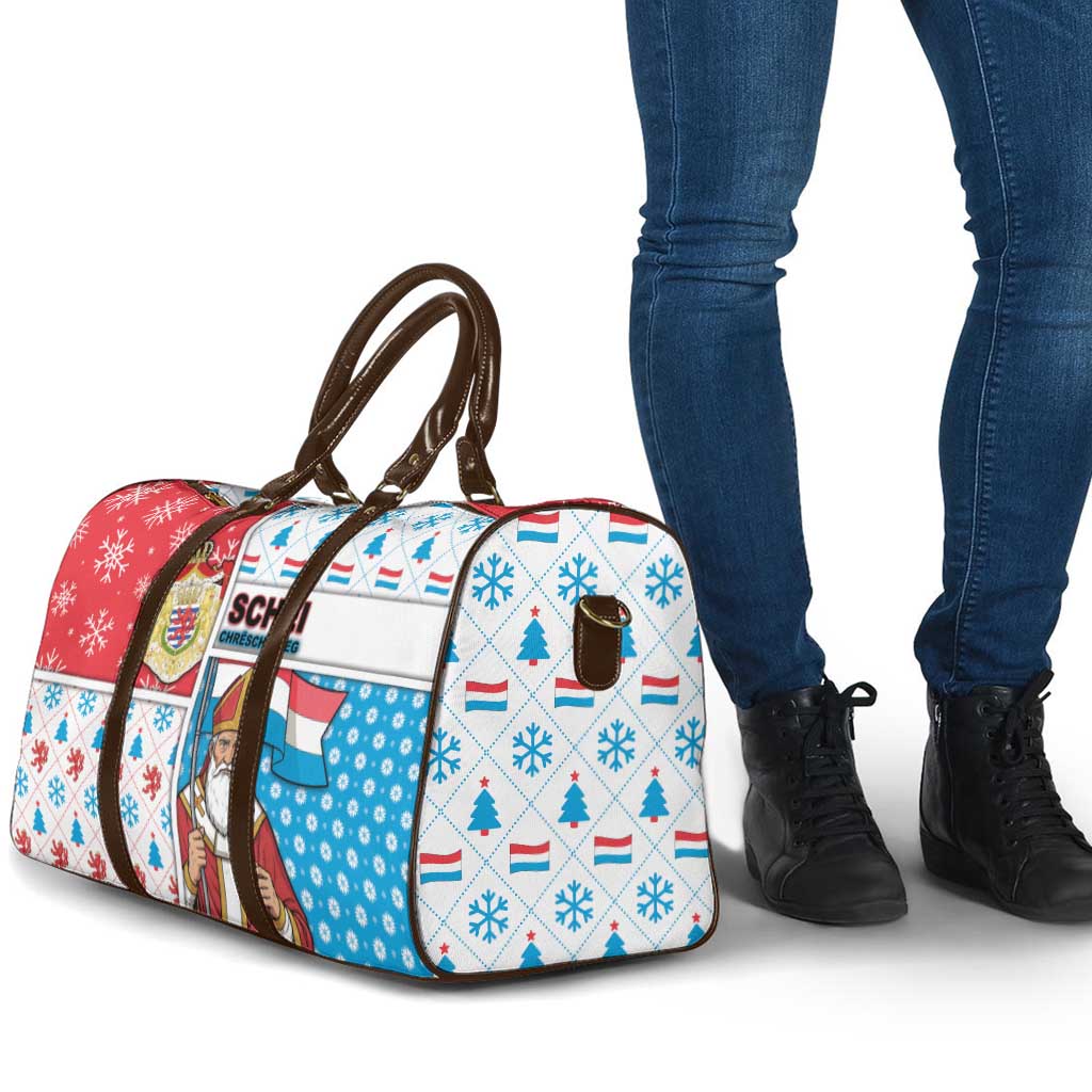 Luxembourg Christmas Travel Bag Kleeschen With Xmas Patterns - Wonder Print Shop