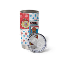 Luxembourg Christmas Tumbler Cup Kleeschen With Xmas Patterns - Wonder Print Shop