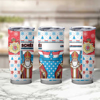 Luxembourg Christmas Tumbler Cup Kleeschen With Xmas Patterns - Wonder Print Shop