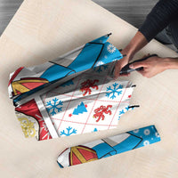 Luxembourg Christmas Umbrella Kleeschen With Xmas Patterns - Wonder Print Shop