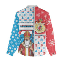 Luxembourg Christmas Women Casual Shirt Kleeschen With Xmas Patterns - Wonder Print Shop