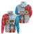 Luxembourg Christmas Zip Hoodie Kleeschen With Xmas Patterns - Wonder Print Shop