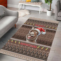 Donkey Christmas Area Rug Merry Kiss My Ass - Wonder Print Shop
