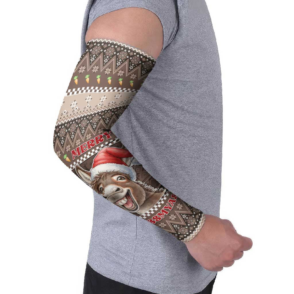 Donkey Christmas Arm Sleeves Merry Kiss My Ass - Wonder Print Shop