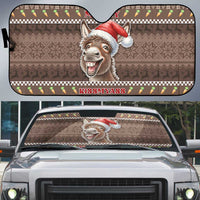 Donkey Christmas Auto Sun Shade Merry Kiss My Ass - Wonder Print Shop