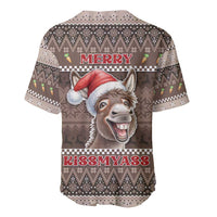 Donkey Christmas Baseball Jersey Merry Kiss My Ass - Wonder Print Shop