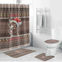 Donkey Christmas Bathroom Set Merry Kiss My Ass - Wonder Print Shop