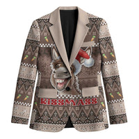 Donkey Christmas Blazer Merry Kiss My Ass - Wonder Print Shop