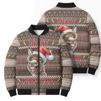 Donkey Christmas Bomber Puffer Jacket Merry Kiss My Ass - Wonder Print Shop