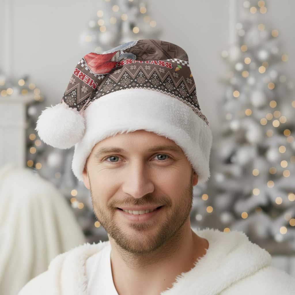 Donkey Christmas Santa Hat Merry Kiss My Ass - Wonder Print Shop