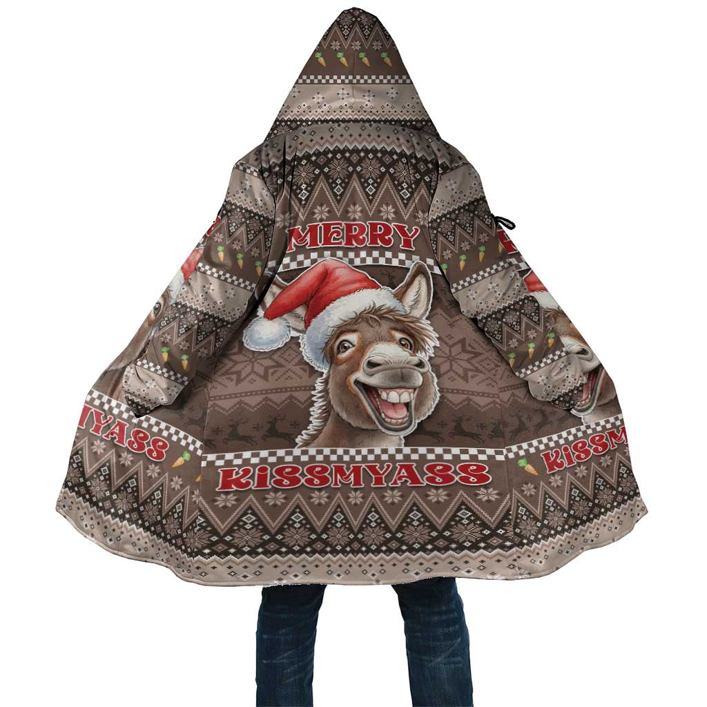 Donkey Christmas Cloak Merry Kiss My Ass - Wonder Print Shop