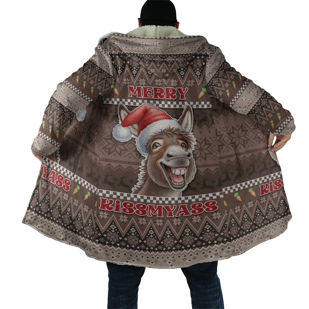 Donkey Christmas Cloak Merry Kiss My Ass - Wonder Print Shop
