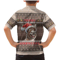 Donkey Christmas Family Matching Mermaid Dress and Hawaiian Shirt Merry Kiss My Ass - Wonder Print Shop