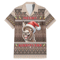 Donkey Christmas Family Matching Mermaid Dress and Hawaiian Shirt Merry Kiss My Ass - Wonder Print Shop