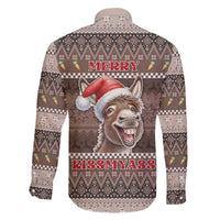 Donkey Christmas Family Matching Off The Shoulder Long Sleeve Dress and Hawaiian Shirt Merry Kiss My Ass - Wonder Print Shop